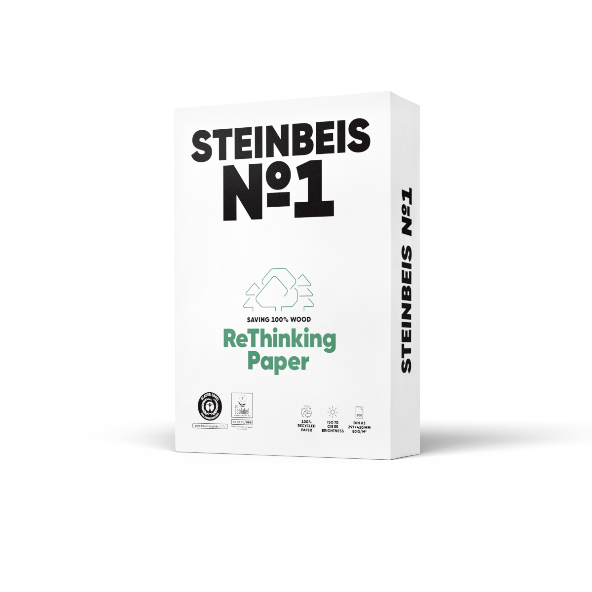 Kopierpapier A3, 80g, Recycling grau, Steinbeis No. 1